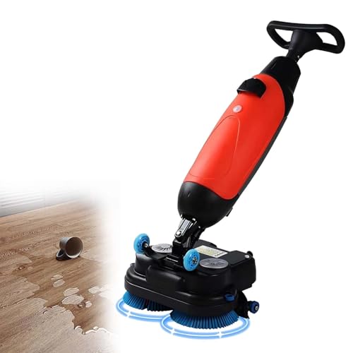 Machine à Laver et Sécher les Sols 3-en-1, Autolaveuse Commerciale Portable 17 Pouces, Haute Efficacité 13 000 ft²/h, Réservoir Double, Batterie Longue...