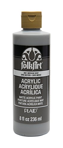 Image of FolkArt Acrylic Paint in Assorted Colors (8 oz), , Medium Gray