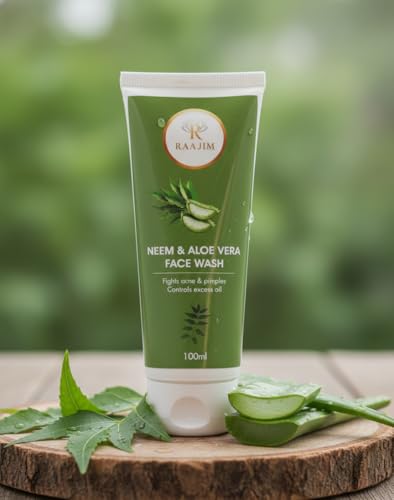 Image of Neem and Aloe Vera Face Wash for Anti Acne and Oil Control | Deep Cleansing Gentle Daily Cleanser for Pimples, Excess Oil & Clear Skin | Suitable for Men, Women and All Skin Types (100 ml)
