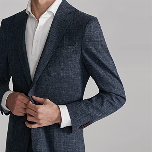 Linen Men's Suit Set Business Casual Slim Men Suits Wedding Groom Formal Dress Spring4