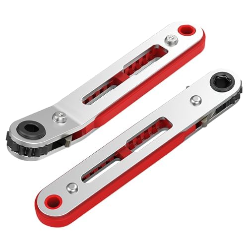 VOSSOT 2 Stück Mini Ratschenschlüssel, 1/4