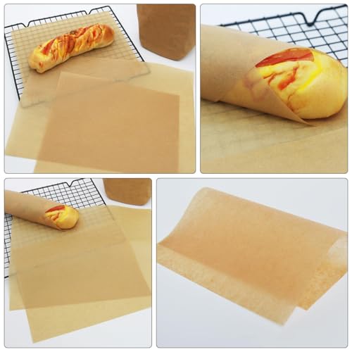 Papel de horno resistente 230℃ SOLUSTRE 30x40 cm, papel para hornear seguro antiadherente 4