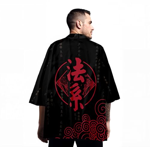 Image of Women's and Men Cardigan Jackets Lightweight Japanese Kimono Long Sleeves Open Front Coat
