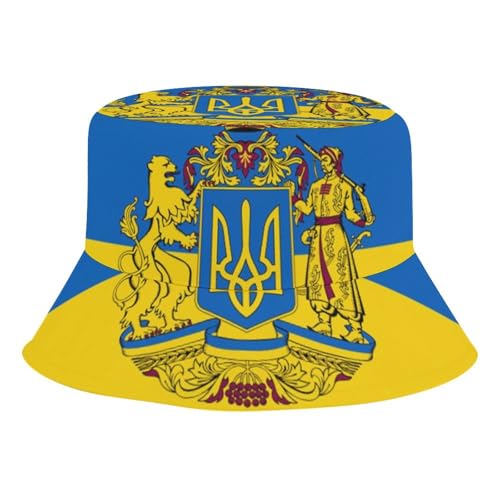 Ukraine FlagChildren's Bucket Hat for Boys and Girls, Breathable Summer Beach Hat52cm