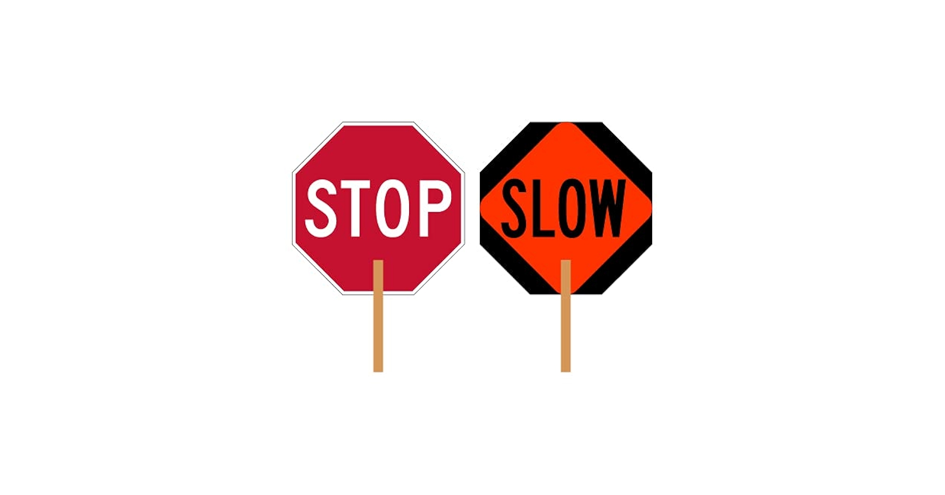 Amazon.com: STOP-SLOW Paddle Sign - 18x18 .040 Aluminum - 2