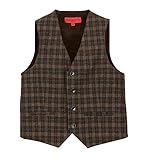 Gioberti Chaleco formal de tweed a cuadros para niño, 5