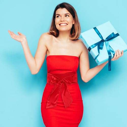 PATIKIL Satin Sash Belt, Wedding Party Bridal Blank Satin Waist Belts Prom Accessory4