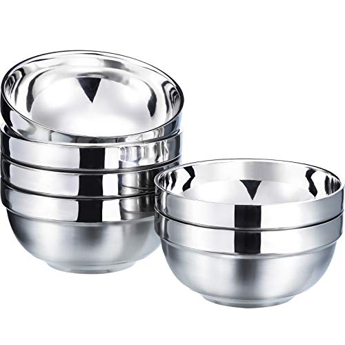 SATINIOR 6 Pack Stainless Steel Bowls