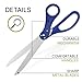 Big Ribbon Cutting Ceremony Kit - Oversize Blue Scissors for Ribbon Cutting 25 Inch Gold Ribbon for Grand Opening and Box for Special Events Business Opening Inaugurations