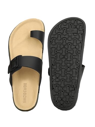 Image of Men Thumb Style Slippers | Ethnic Slip-On Sandals | Traditional Footwear | Comfortable Rubber Sole Chappals | Casual Slippers for Men