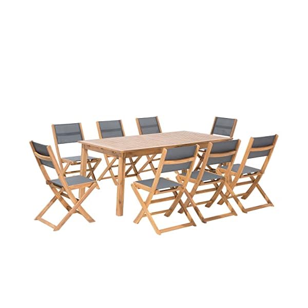 Gartenmöbel-Set Cesana Akazienholz 9-teilig