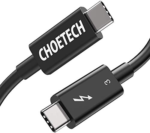 USB C Thunderbolt 3 Zertifiziert Kabel(0.8M/2.6FT), CHOETECH 40Gbps/5K UHD Display/100W PD Typ C Kabel(Thunderbolt 3 )Kompatibel mit MacBook Pro 2020/2019,Macbook Air,Dell XPS,LG 5K Ultrafine Display