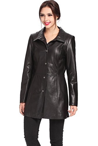BGSD Women Jocelyn Lambskin Leather Car Coat (Also available in Plus Size & Petite)4