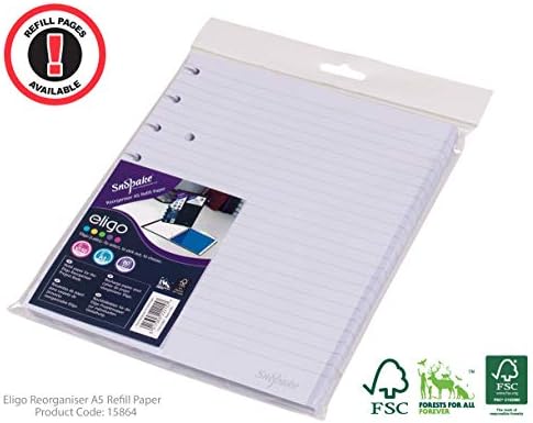 Snopake Eligo A5 ReOrganiser Project/Note Book [Pack of 2] Ref: 15861A - [Amazon Exclusive], Black