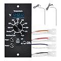 Digital Thermostat Kit Compatible with Traeger Pro 34 20 22 Series Wood Pellet Smoker Grills,Thermometer Control Panel Replacement Parts with Dual Meat Probe BAC365