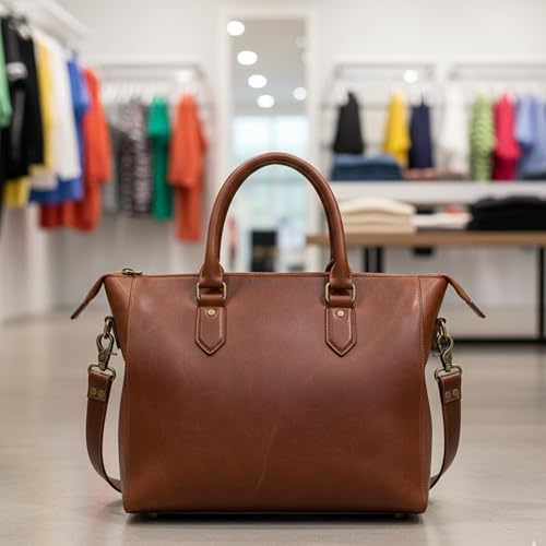Image of Genuine Leather Purse Strap Replacement Adjustable 1 inch Wide ~ Womens Crossbody Handbag Laptop Bag Strap 28 inch-57 inch