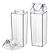 Cabilock 2 Pièces 500ML De Lait Clair Carton Bouteilles D' Eau Étanche Réutilisable Boîte de Lait Jus De Réservoir D' Eau pour Voyage Camping