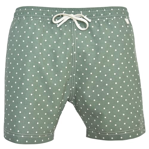 Maillot de bain homme vert sauge short de plage imprimé pois Montauk 2567