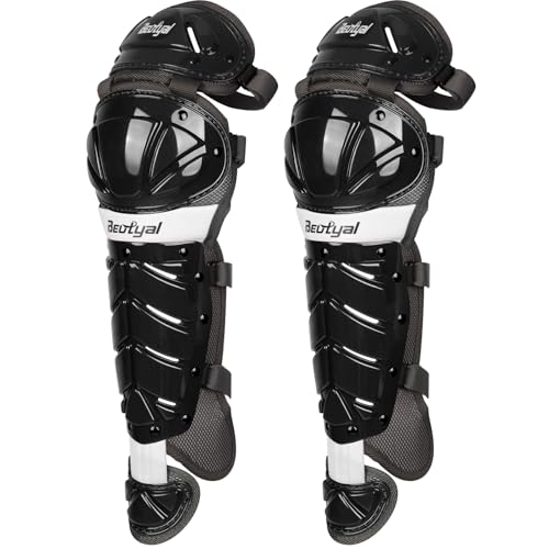 Beutyal Baseball Softball Catcher Leg Guards Shin Guards Youth 12 Inch