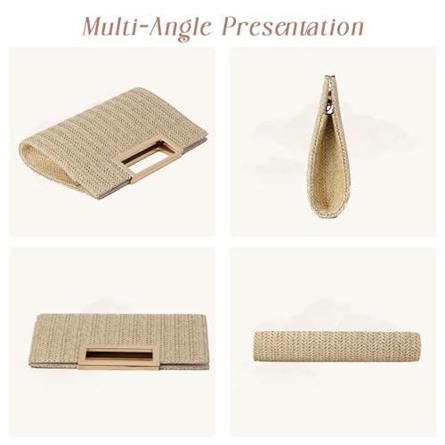 GOKTOW Straw Clutch Top Handbags Raffia Bag Purse Woven Tote CrossBag for Women Beach Summer Travel 2024 - Image 6