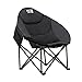 Get Fit Moon Camping Chair - Portable Outdoor Premium Folding Chair for Adults With Magazine Pocket, Cup Holder & Carry Bag - Heavy Duty Foldable Chair - Weight Capacity of 130kg