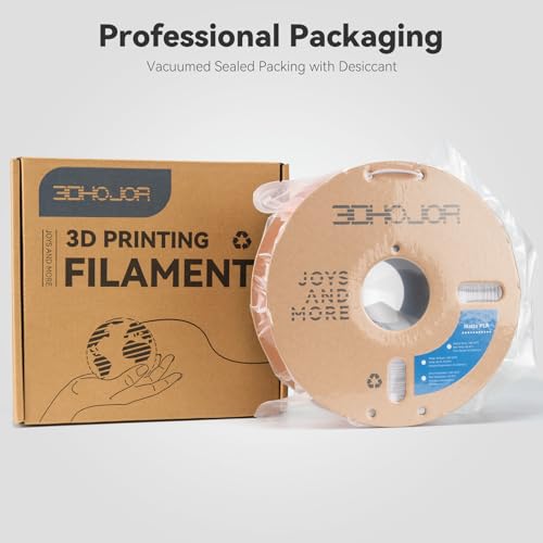 Image of 3DHoJor Matte PLA Filament 1.75mm, Upgrade Matte 3D Printer PLA Filament, 1KG*2 Bundle Cardboard Spool 3D Printing Filament for 3D Printers(Matte White 2Pack)