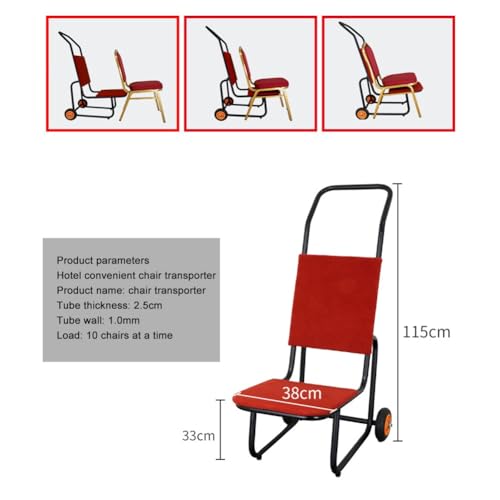 Chariot commercial pour chaises empilables chariot utilitaire robuste - 4