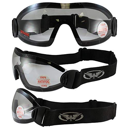 2 Sky Dive Goggles Clear Smoke Skydiving New These Have Shatterproof Polycarbonate Lenses