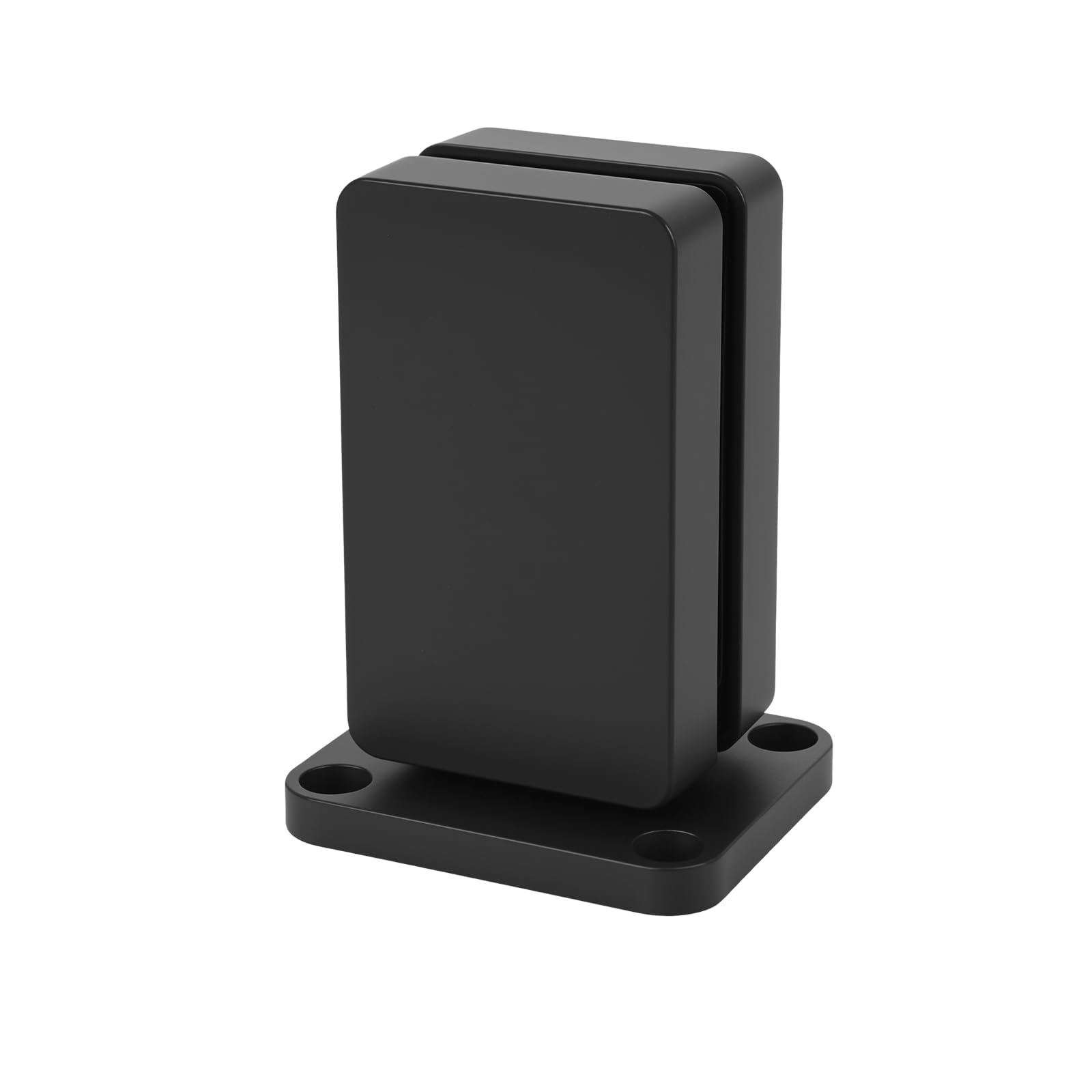 Photo 1 of 3TO Glass Railing Clamp - 4Pack Black Railing Spigot Heavy Duty Square Modern Design for Glass Panels and Deck Railings with Base Cover 2pcs