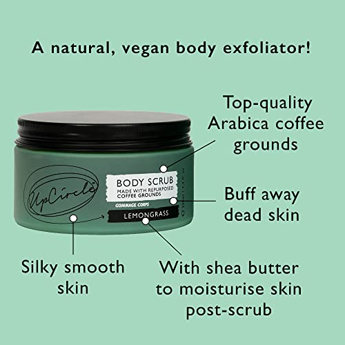Upcircle Exfoliating Coffee Body Scrub With Lemongrass 7.4Oz - Sea Salt, Lime + Coconut Oil - Natural, Vegan Exfoliator For Soft, Smooth Skin #TOP1