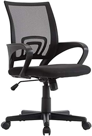 Pemberly Row (Set of 2 Ergonomic Adjustable Mesh Computer Desk Chair with Armrests and Lumbar Support, for Home and Office, Swivel