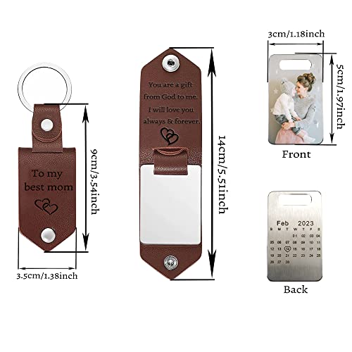 Reuhen Custom Stainless Steel Keychain With Engraved Calendar Date Photo And Text,Family,Friend,Couple,Birthday Gift #TOP3
