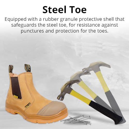 WOLF Work Boot | 100% Genuine Upper Leather | Oil, Slip, Impact, Puncture Resistant | Electrical Hazards | Non-Slip Rubber Sole3