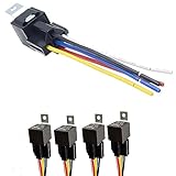 5 Pack JD1912 12v 40A Automotive Relay Harness JD1914 40A 12 Volt 5Pin Relay kit Relay Switch Power with Harness Spdt 12V 5Pin SPST Harness Relay Sockets 30/40 amp Relay Car Starter Relay 5pin