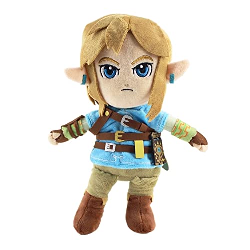 SMKOOP 25cm Link Boy Juguetes de Peluche Zelda con Escudo de Espada Majoras muñecos de Peluche...