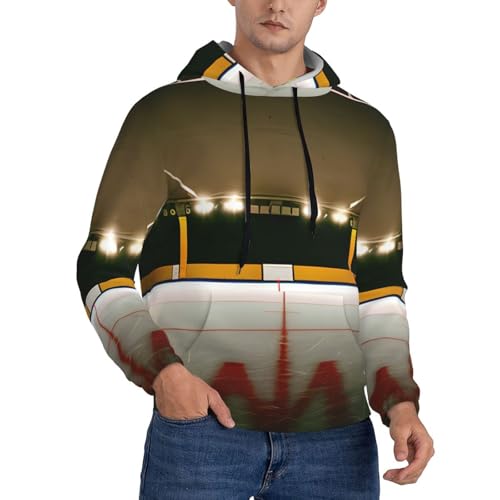 Sweat à capuche hockey homme XL noir parfait pour la mi-saison casual