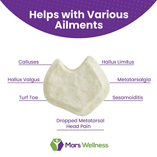 Premium Dancers Pads for Ball of feet Pain - Sesamoiditis Pads - Made in USA - 1/4" Thick Adhesive Skived Felt - 12 Pieces - Right Foot4