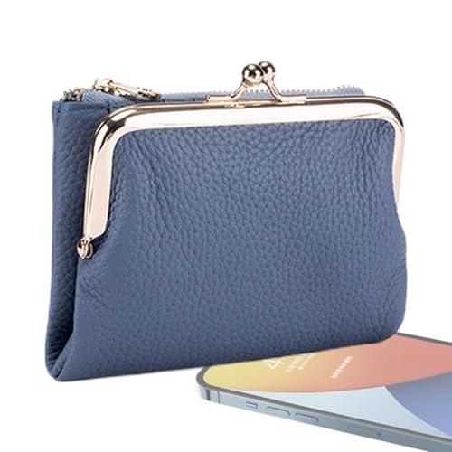 Porte-monnaie portable en cuir synthétique chic avec porte-cartes compact