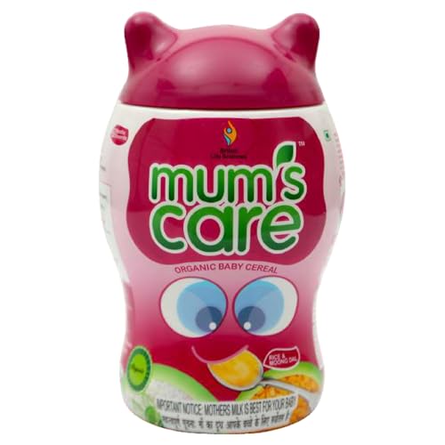 Image of British Life Sciences Mum's Care Baby Cereal | Rice & Moongdal Cereal | Certified Organic Ingredients | From 6 Month Onwards | Infant Cereal | Protein, Calcium & Iron for Babies | Easy to Digest | Rich in Fibre | 400 gm