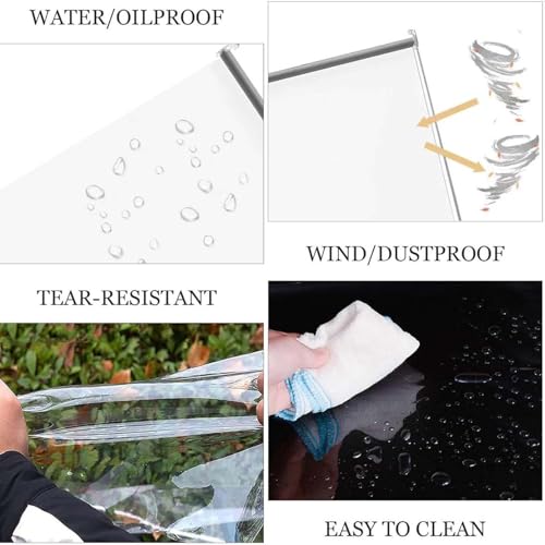 Stores enroulables en PVC transparent et imperméable, rideaux de séparation imperméables pour la maison et la terrasse