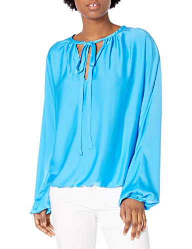 Ramy Brook Women's Florence Long Sleeve Top, Cerulean, Extra Small