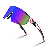 FEISEDY Gafas de Sol Deportivas Hombres Mujeres Gafas de Ciclismo Gafas de Running Espejadas Gafas Deportivas para MTB Ciclismo Béisbol UV400 B9147