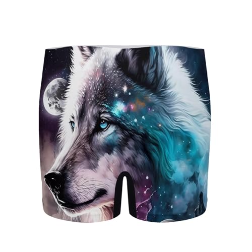 JooMeryer Men's 3D Cool Wolf Print Boxer Shorts Funny Humorous Underwear Boxer Shorts2