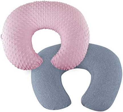 NiSleep Nursing Pillow and Positioner,Breastfeeding Pillow,Bottle Feeding,Baby Support,with 2 Removable Machine Washable Cover(Light Pink)