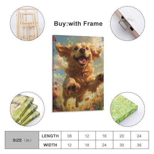Tableau Impression Sur Toile Labrador Réalisation Premium Pour Décoration Murale - 2