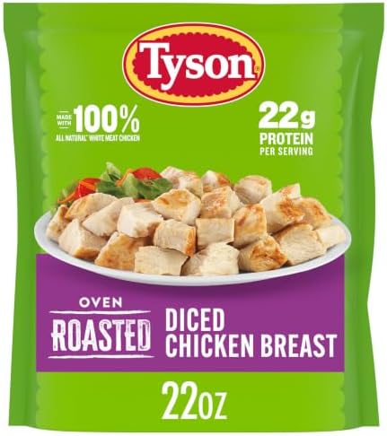 Tyson Grilled & Ready Fully Cooked Oven Roasted Diced Chicken Breast, 22 oz. (Frozen)