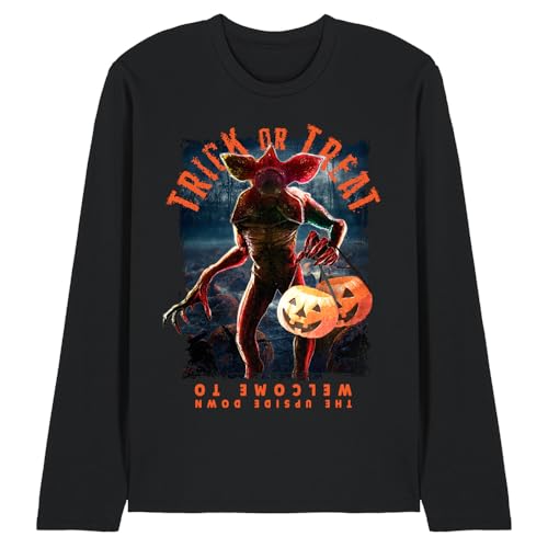T-shirt long sleeve Stranger Things noir pour vos soirées fantastiques