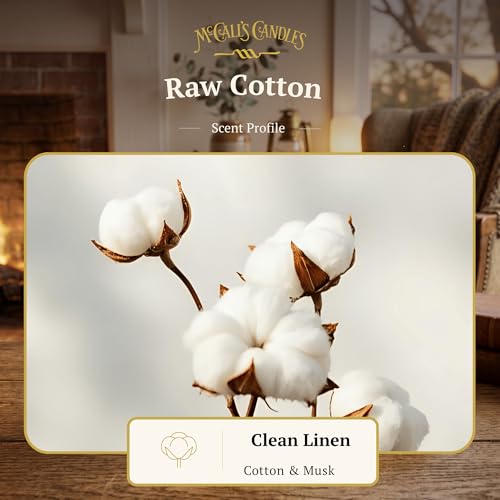 Image of McCall's Candles | Raw Cotton | Scented Wax Melt | Clean Cotton, Soft Linen & Fresh Air | 6-Piece Break-Apart Bar | 12-24 Hours Per Wedge | Poured in the USA | 5.5 oz