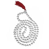 DHYANARSH Natural & Laboratory Tested Certified Original Sphatik/Crystal Agate Mala/Necklace (108+1