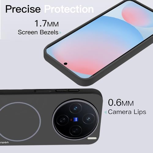 Image of KARWAN️Magnetic Ultra Slim-Fit Back Case Cover for Vivo X200 Pro Mini |Hard PC Case Cover| Ultra-Thin & Light Weight with [Ultra Premium Feel] Case for Vivo X200 Pro Mini(6.4 inch)(Black)